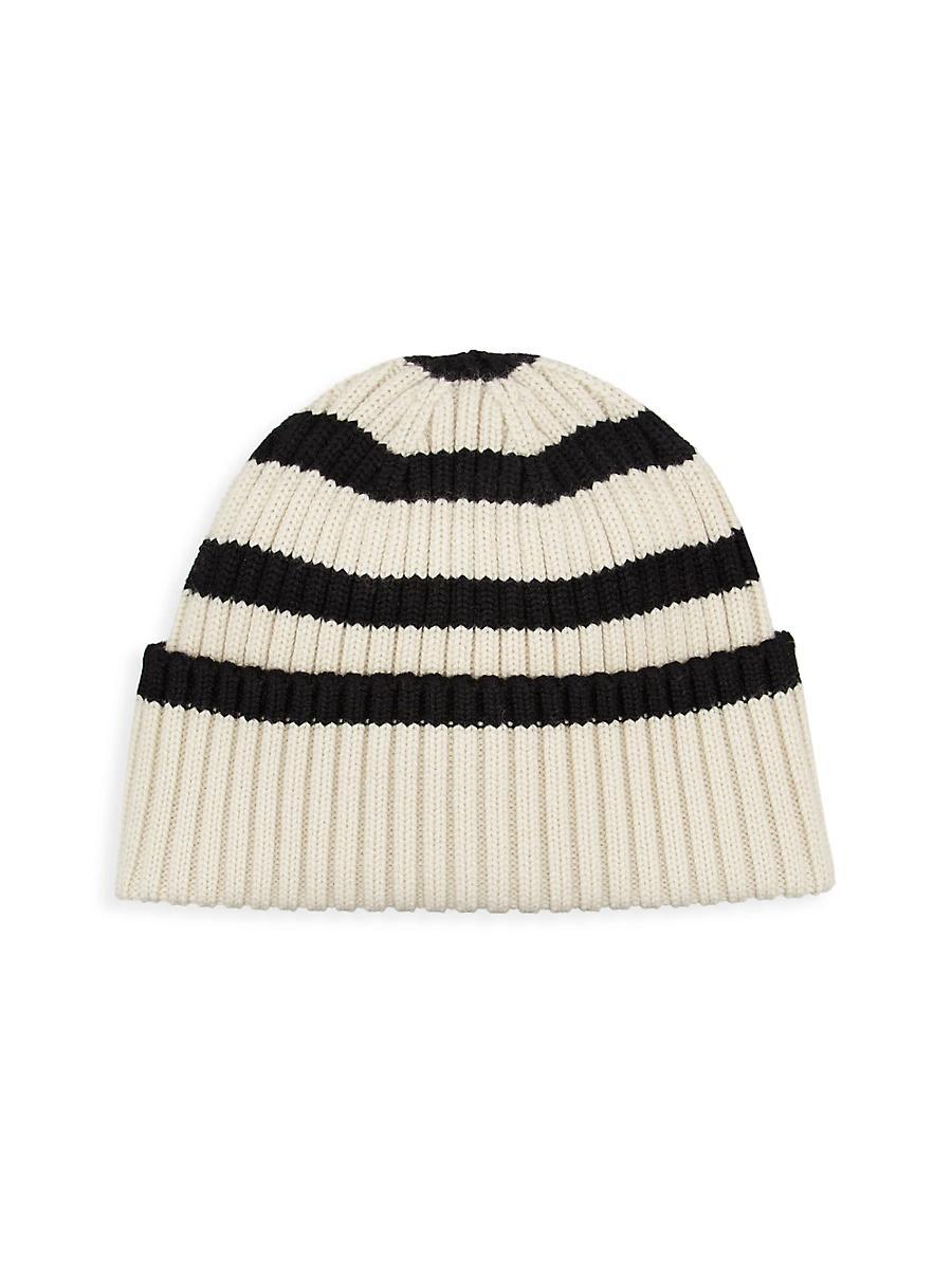 Womens Signature Striped Wool Beanie Product Image