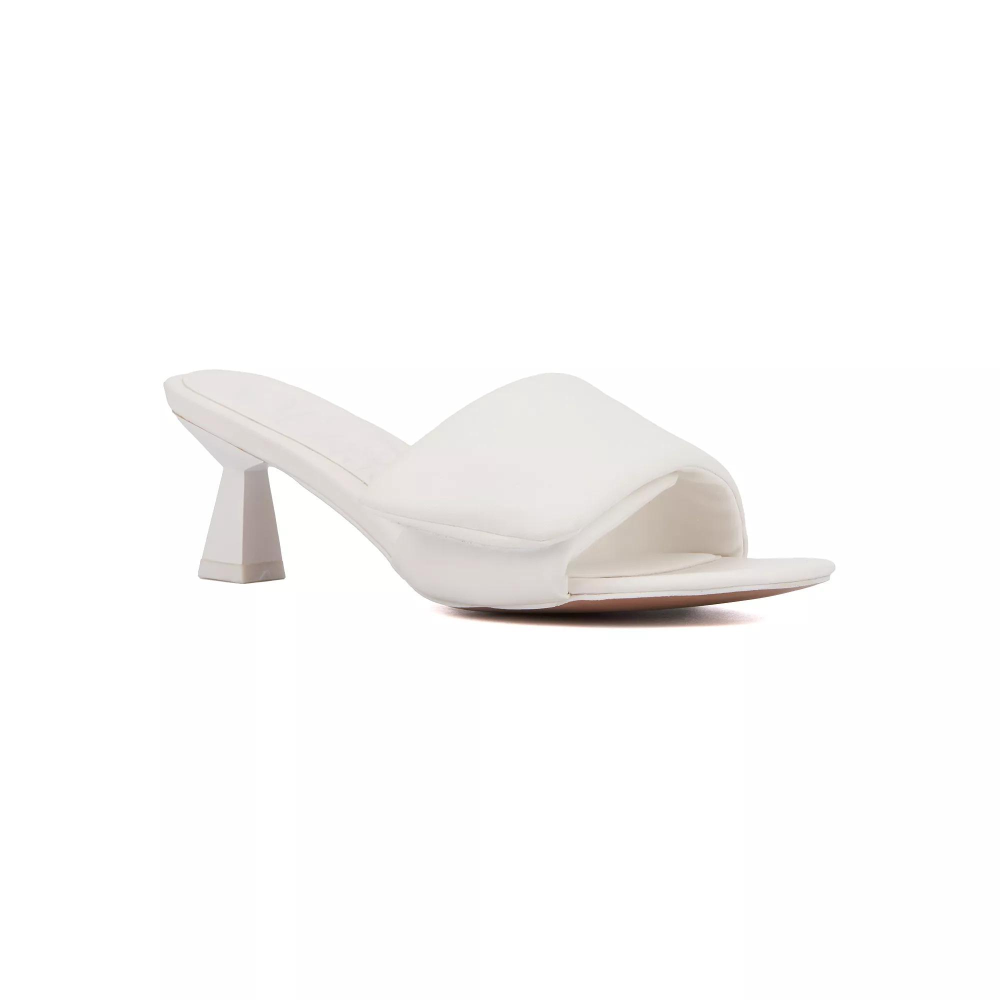 Olivia Miller Allure Women's Puffy Slide-On Heels, Size: 10, White Product Image