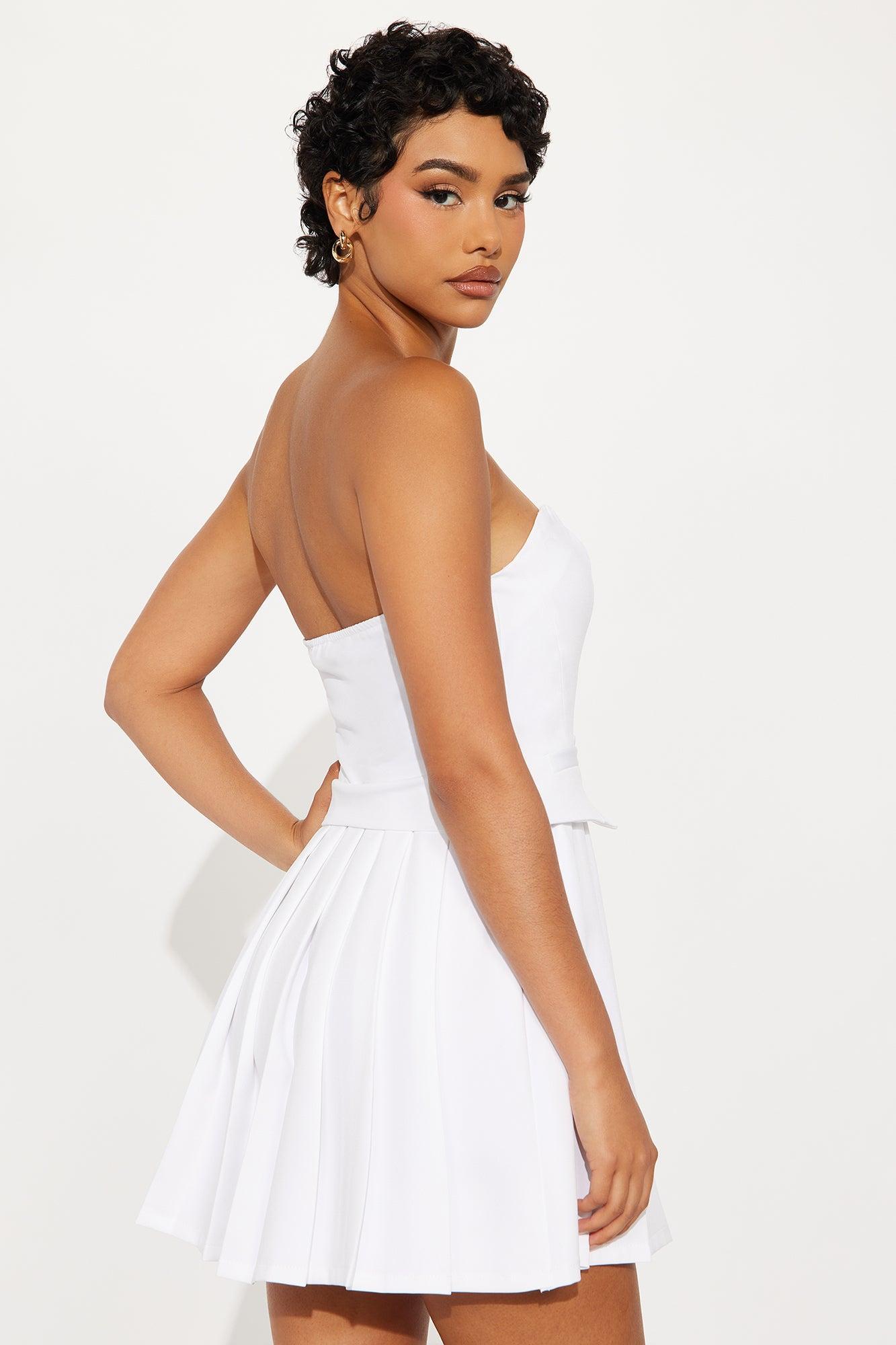 High Standards Strapless Mini Dress - White Product Image