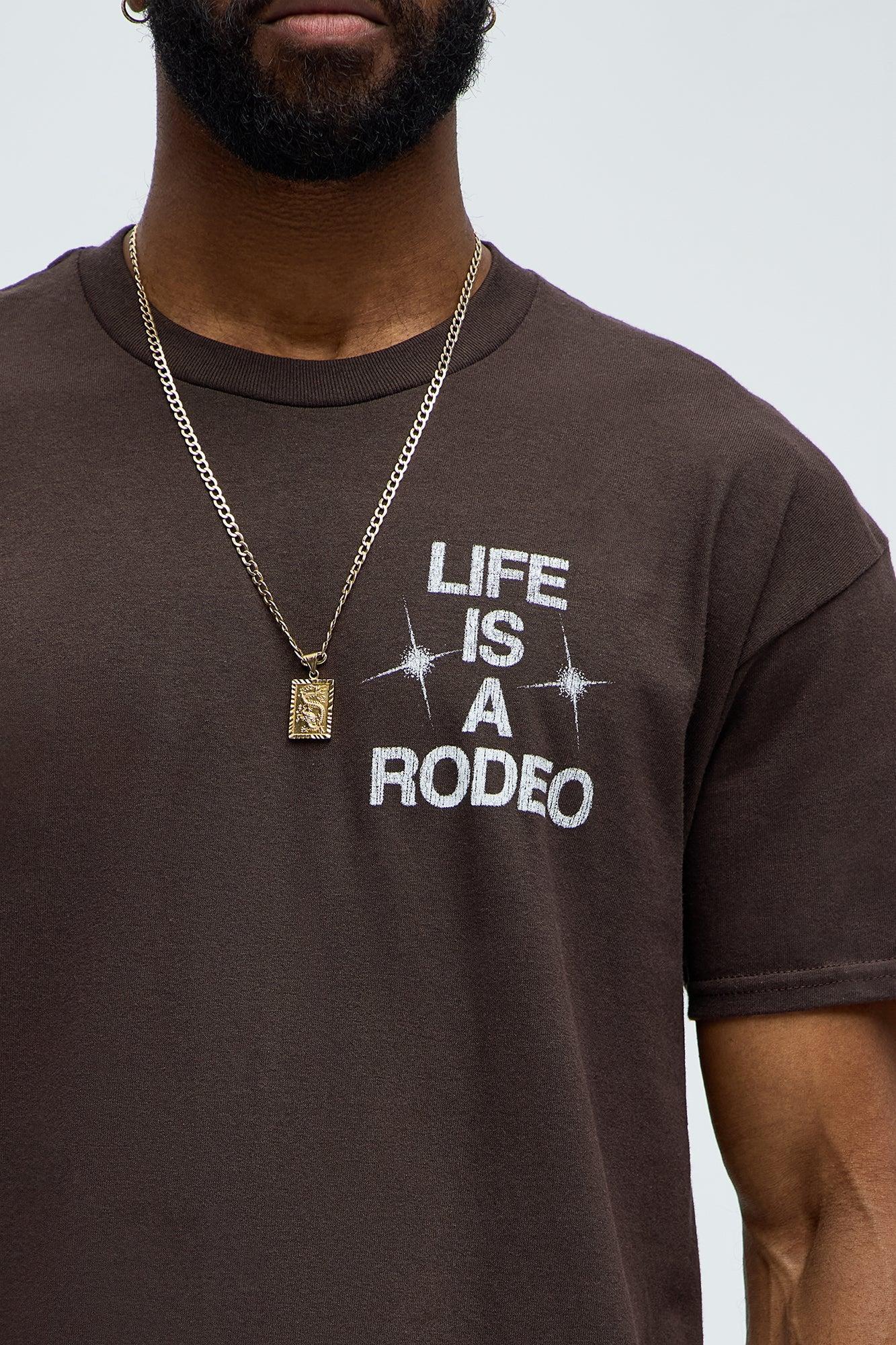 Samborghini Life Is A Rodeo Short Sleeve Tee - Brown Male Product Image