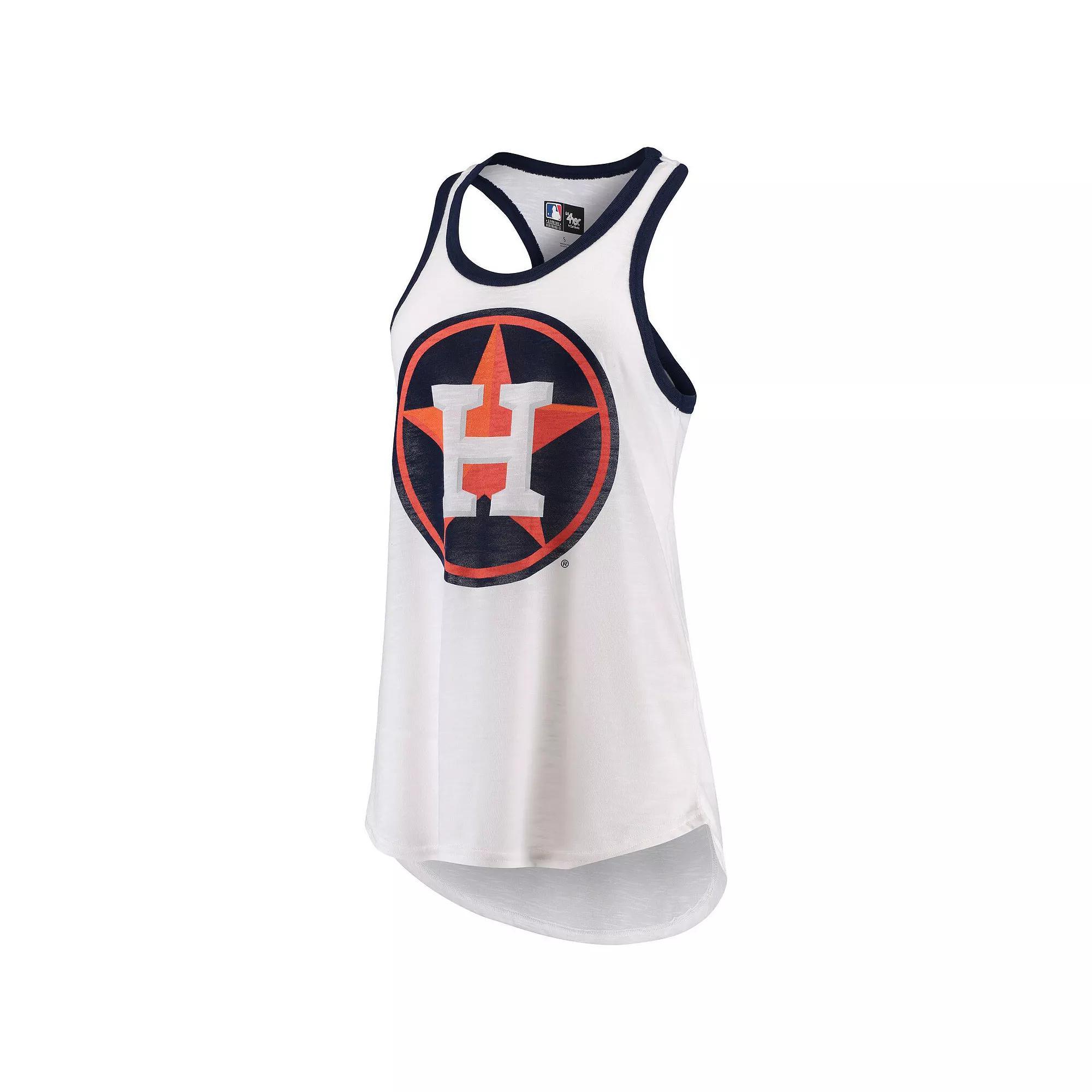 Women's G-III 4Her by Carl Banks White Houston Astros Tater Racerback Tank Top, Size: 2XL Product Image