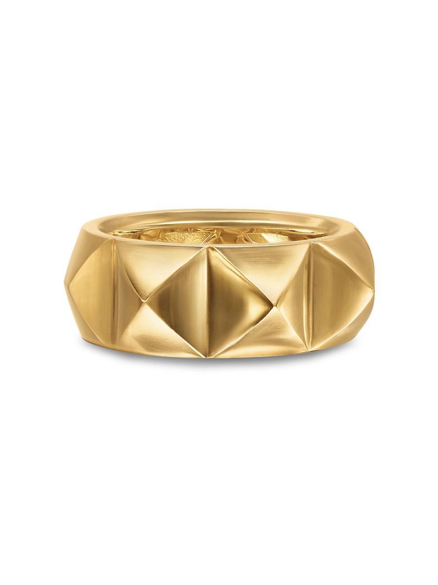 Womens Pyramid Band Ring in 18K Yellow Gold, 9MM Product Image