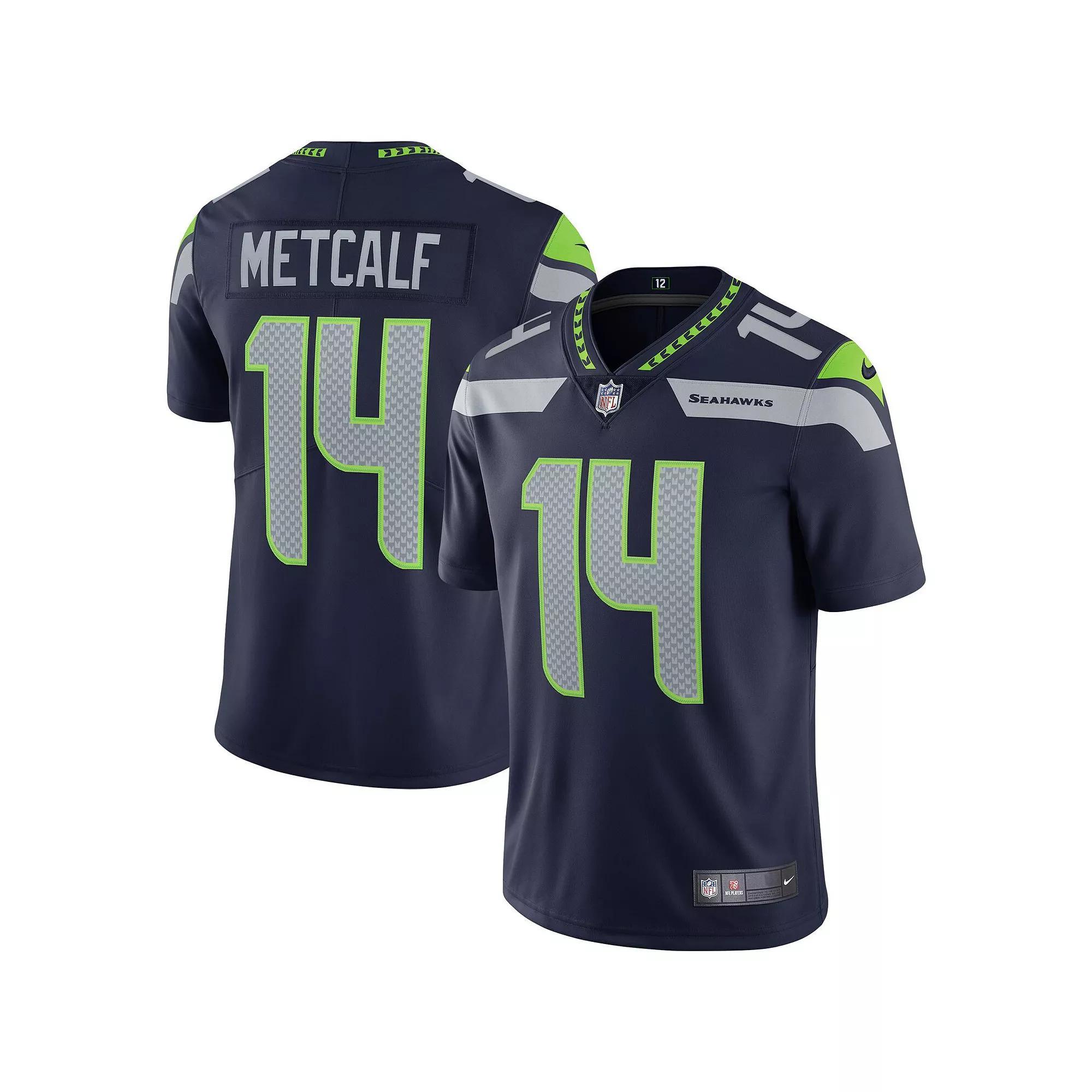 Men's Nike DK Metcalf College Navy Seattle Seahawks Vapor Limited Jersey, Size: Small, Blue Product Image