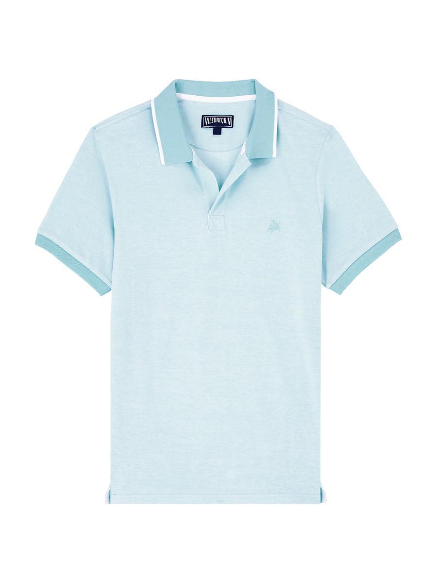 Vilebrequin Men's Changing Color Cotton Pique Polo in Thalassa at Nordstrom, Size Large Product Image