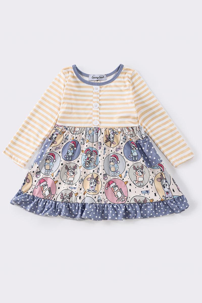 Yellow lemon print girl dress Girls Product Image