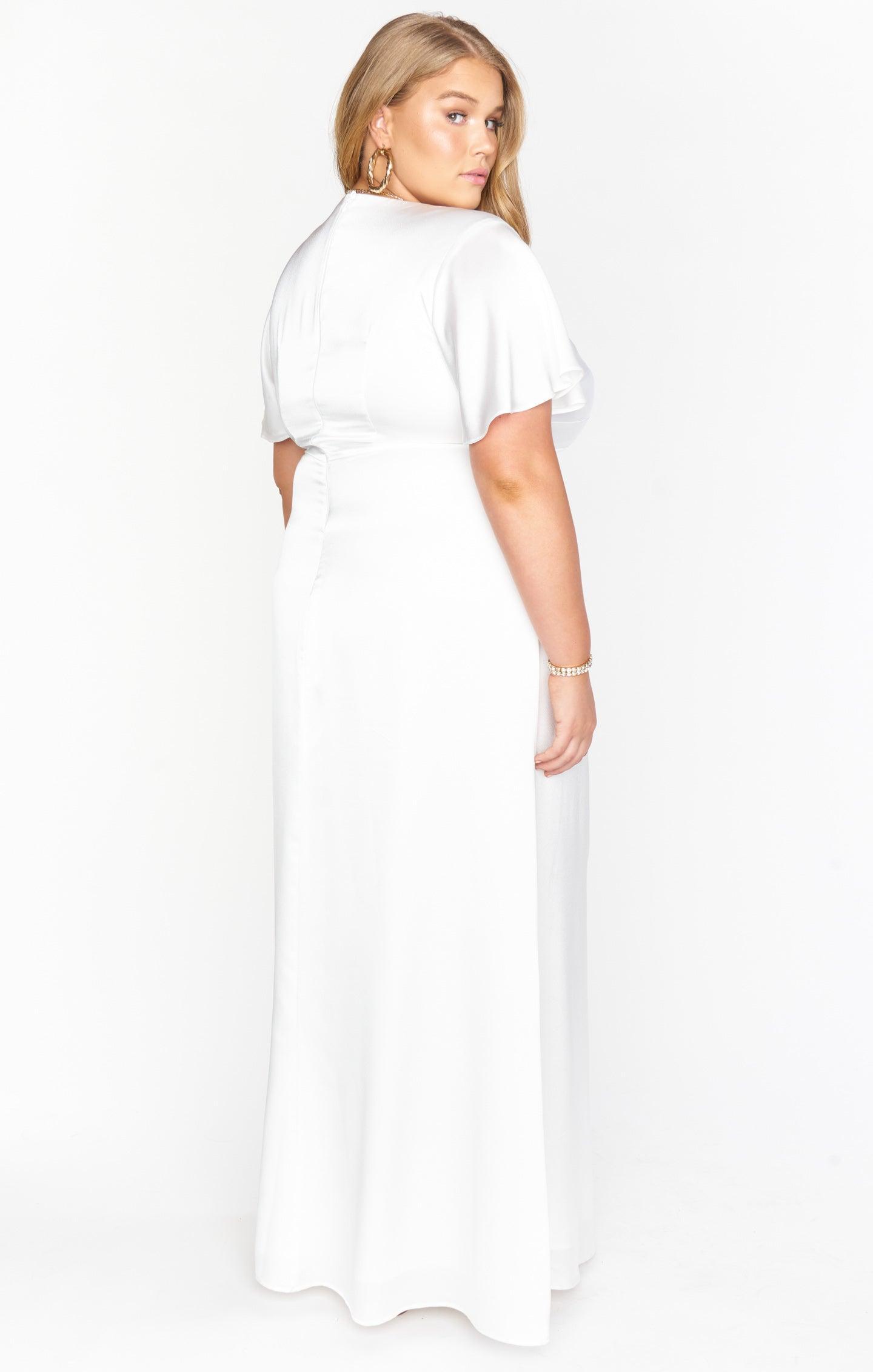 Rome Twist Gown ~ Ivory Luxe Satin Product Image