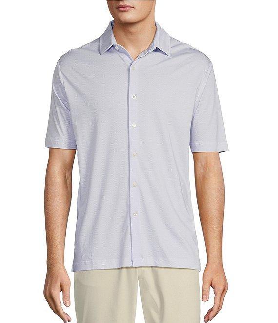 Hart Schaffner Marx HartSoft Short Sleeve Mini Print Coatfront Shirt Product Image