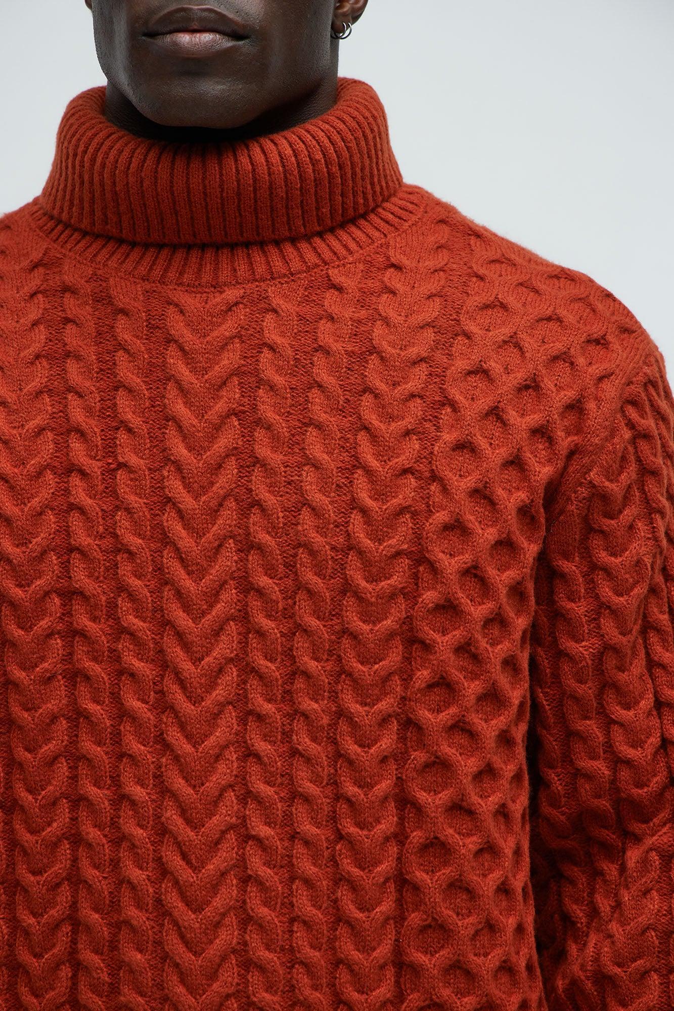 Got Potential Turtleneck Sweater - Rust Product Image