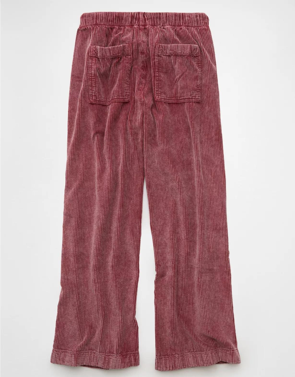 AE Stretch Corduroy Low-Rise Baggy Wide-Leg Pant Product Image