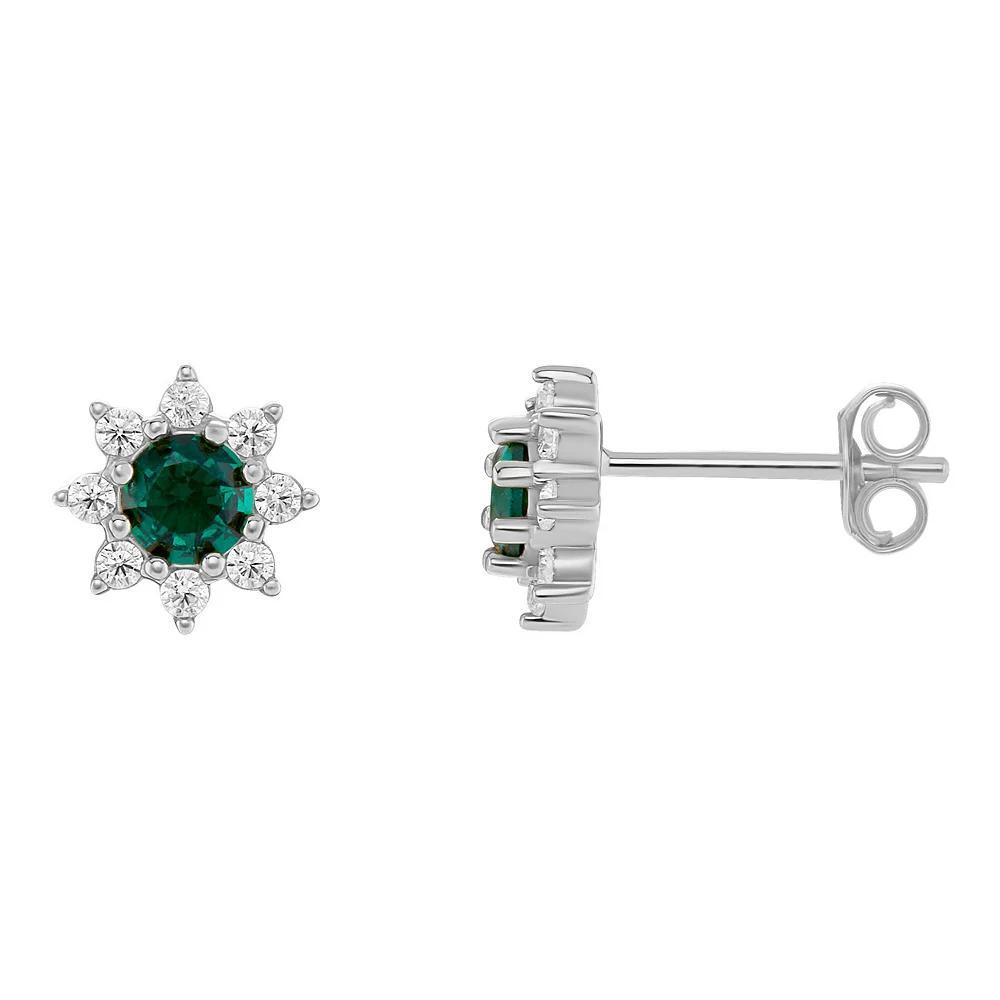 PRIMROSE Sterling Silver Oxidized Flower Earring, Women's, Silver Tone Product Image