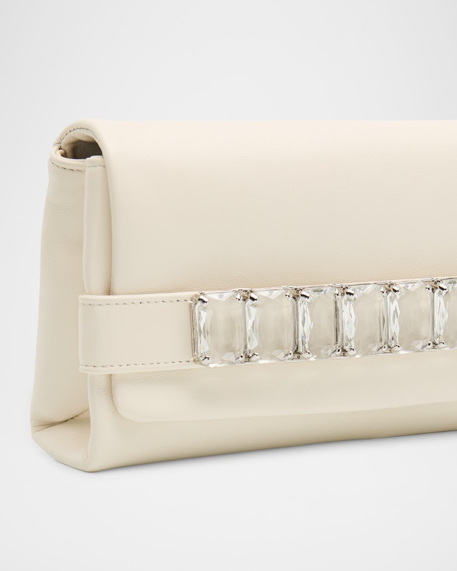 Kya Crystal-Embellished Leather Clutch Bag Product Image