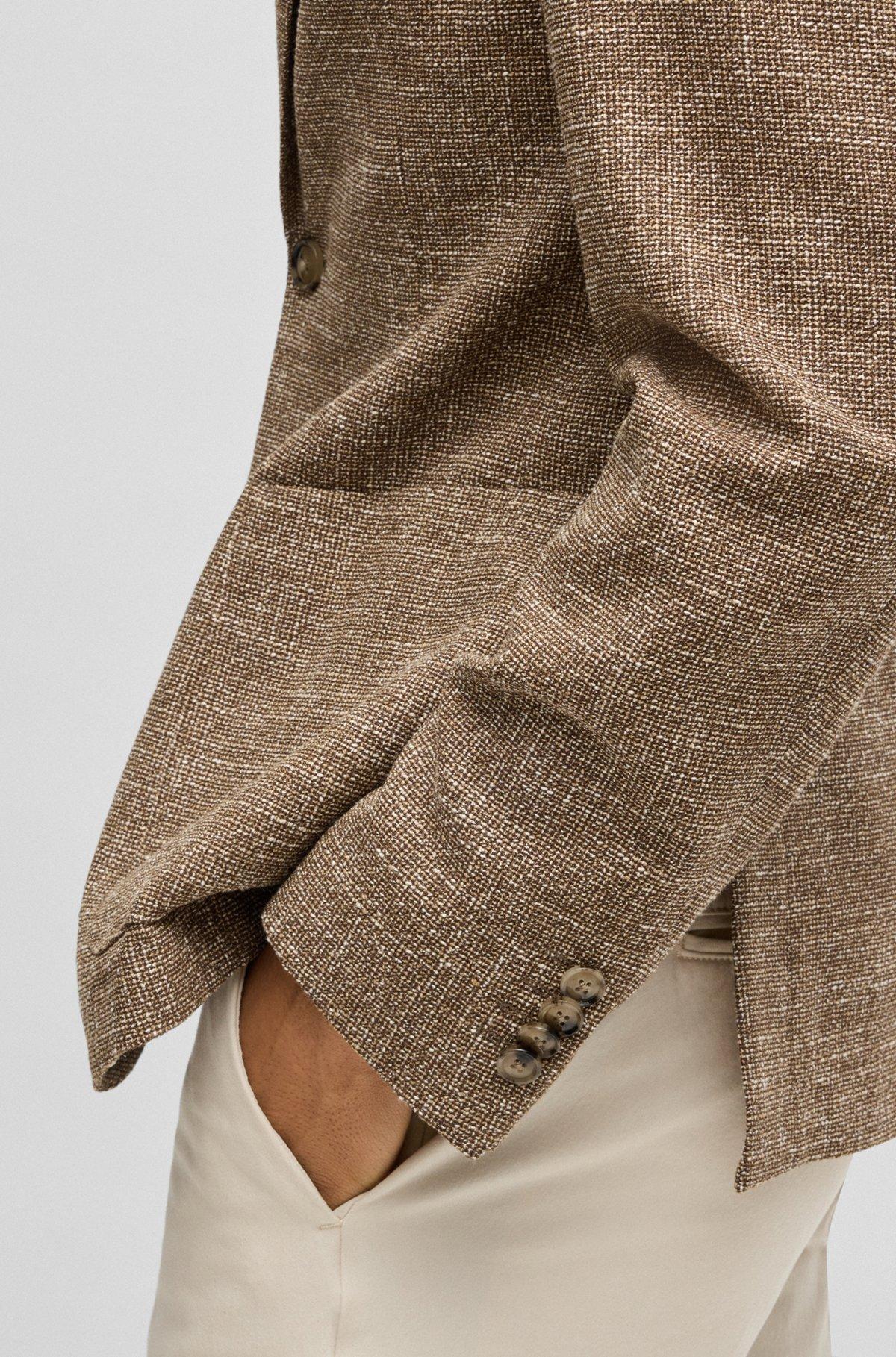 Slim-fit blazer in micro-patterned stretch tweed Product Image