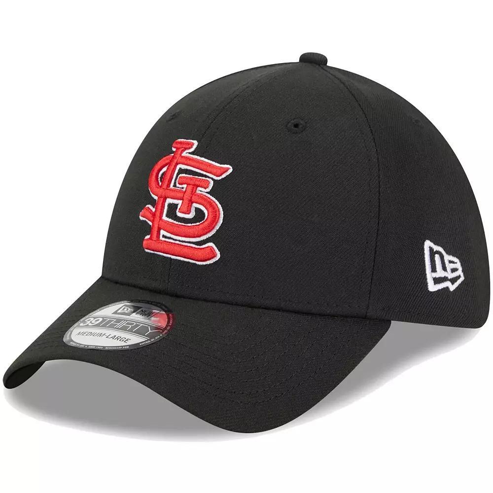 Men's New Era Black St. Louis Cardinals Logo 39THIRTY Flex Hat, Size: Medium/Large Product Image