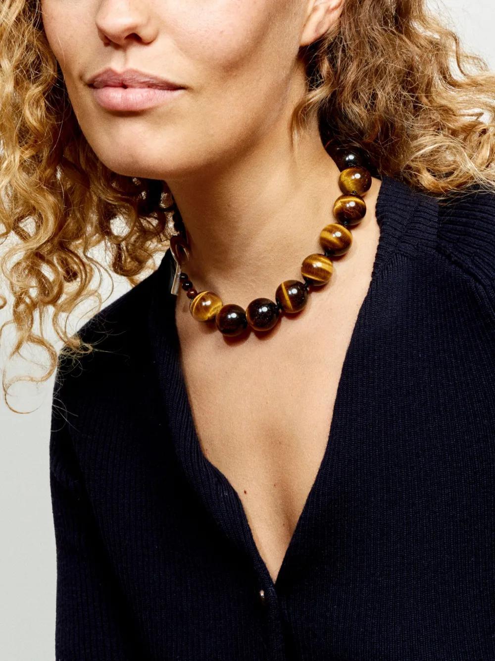 Boule tiger eye necklace Product Image