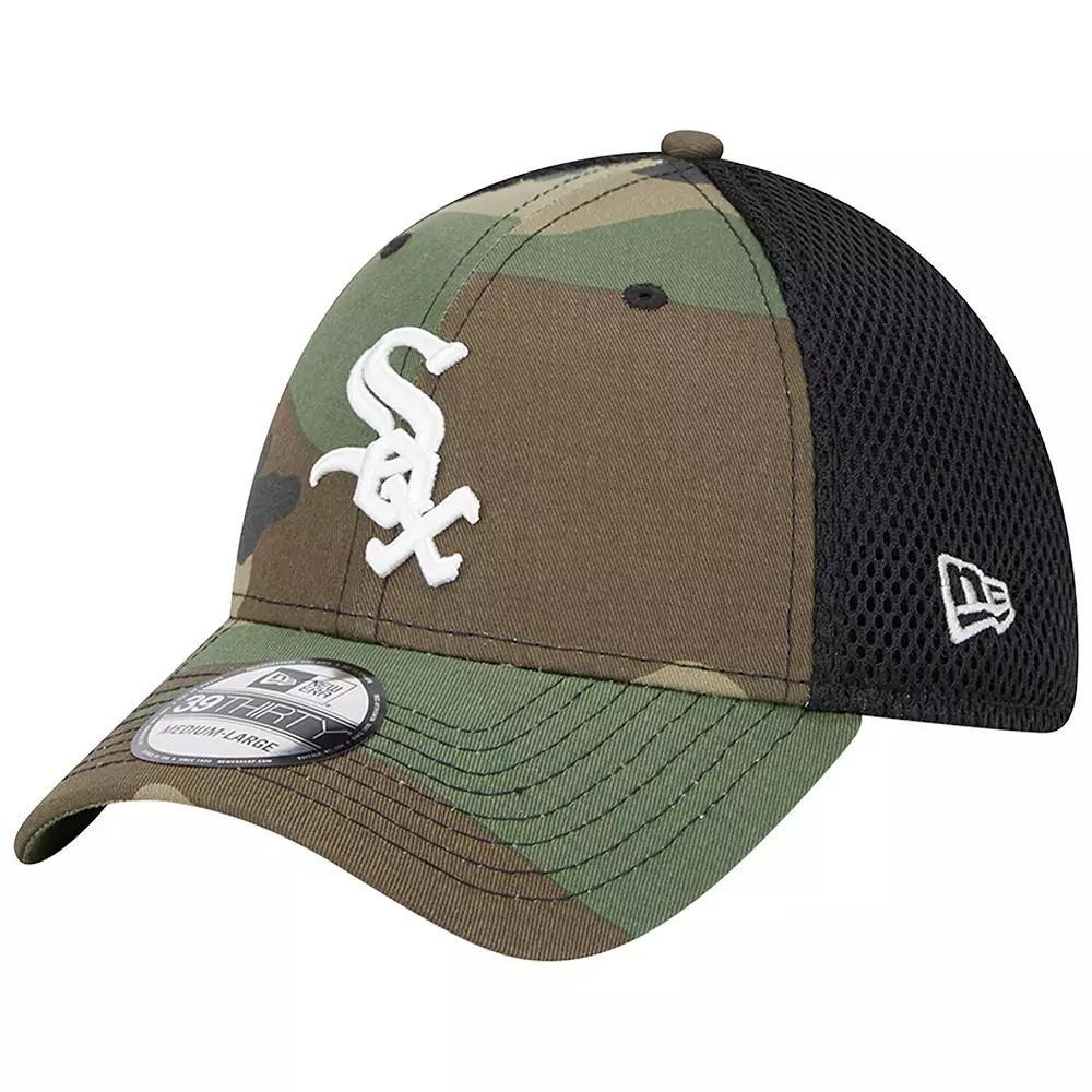 Men's New Era Camo Chicago White Sox Team Neo 39THIRTY Flex Hat, Size: Small/Medium, Green Product Image