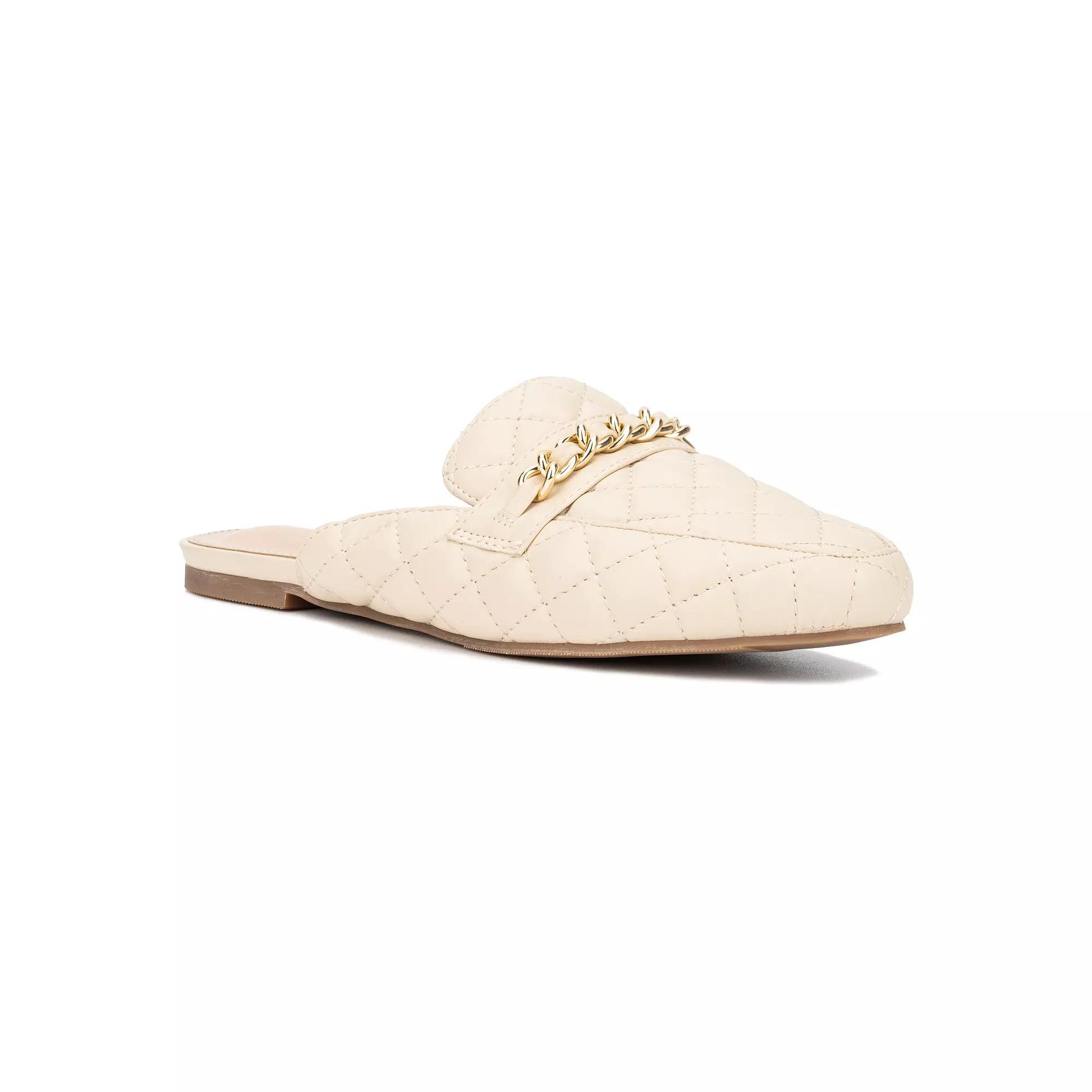 New York & Company Denise Womens Mules Ivory Product Image