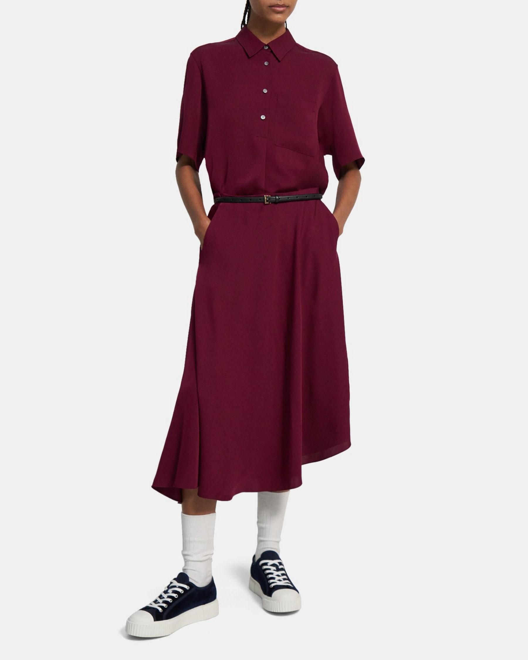 Asymmetrical Silk Georgette Skirt Product Image