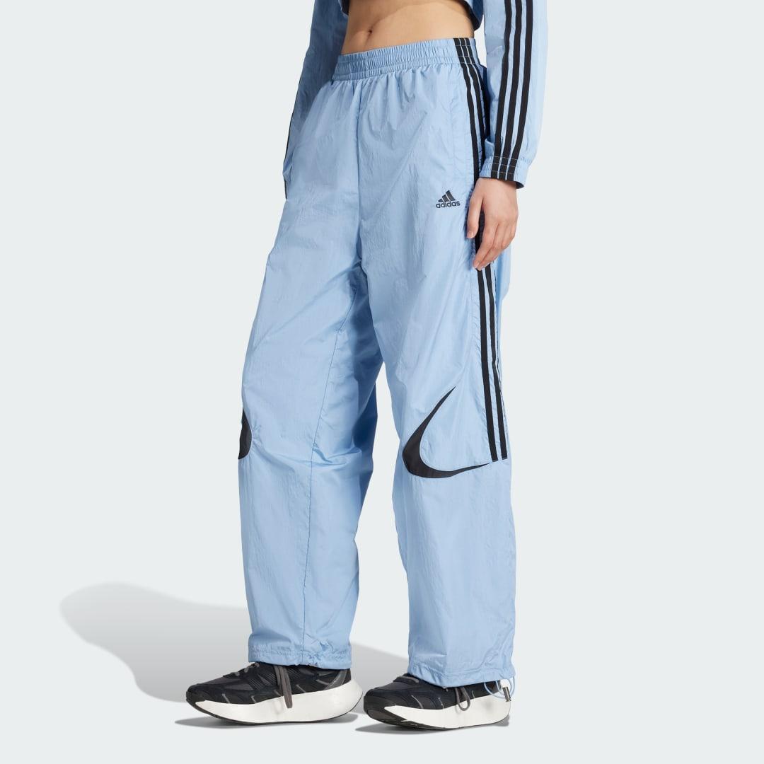 adidas Teamgeist Adicolor Oversized Track Pants Ash Blue M Womens Product Image