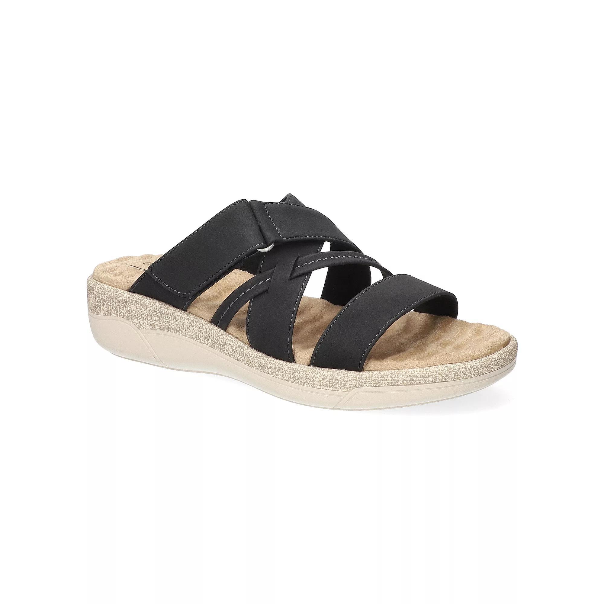 Easy Street Paola Women's Comfort Platform Slide Sandals, Size: 11 XW, Black Product Image