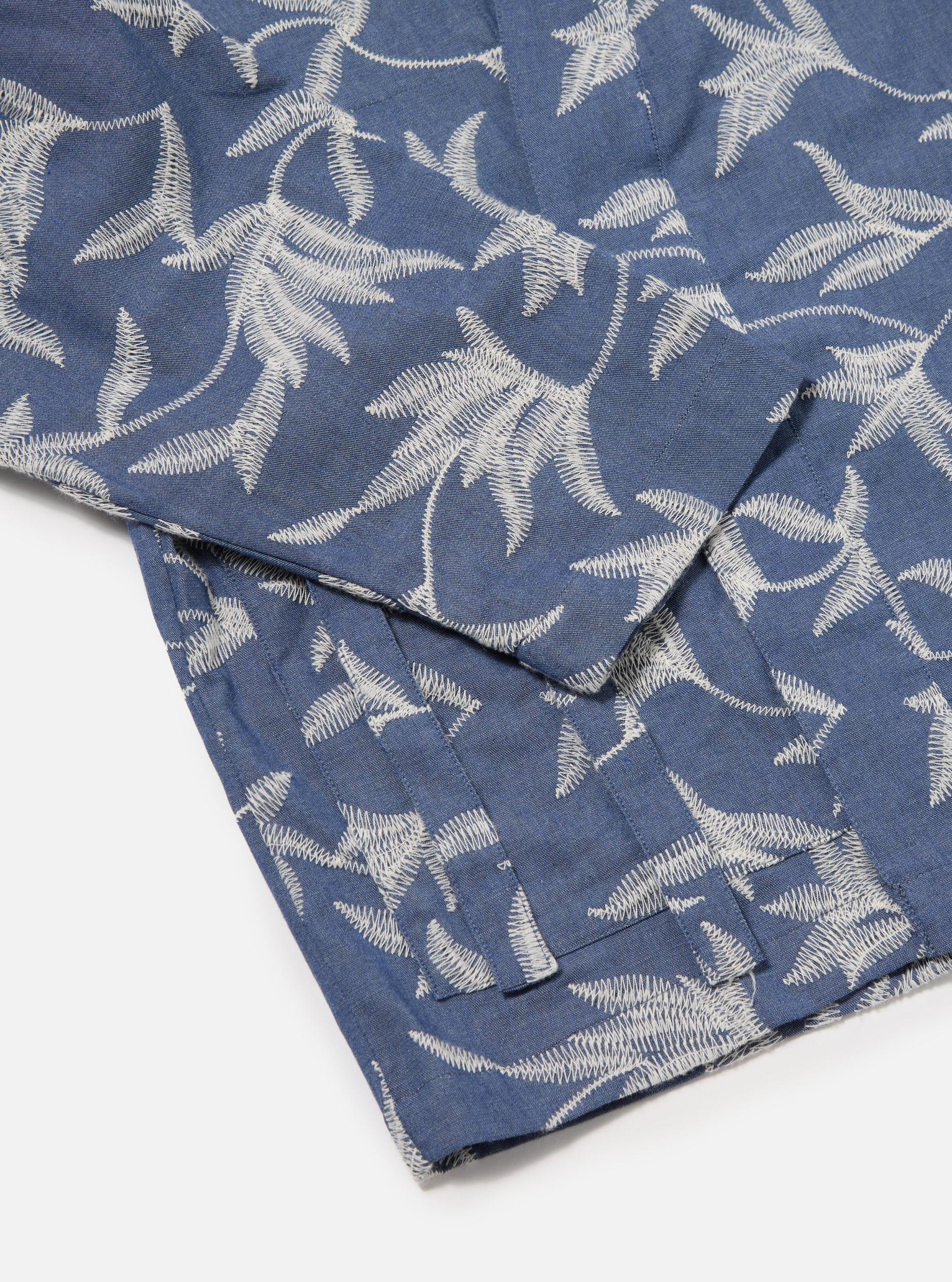 Indigo Summer Jungle Cotton Kyoto Work Jacket Product Image
