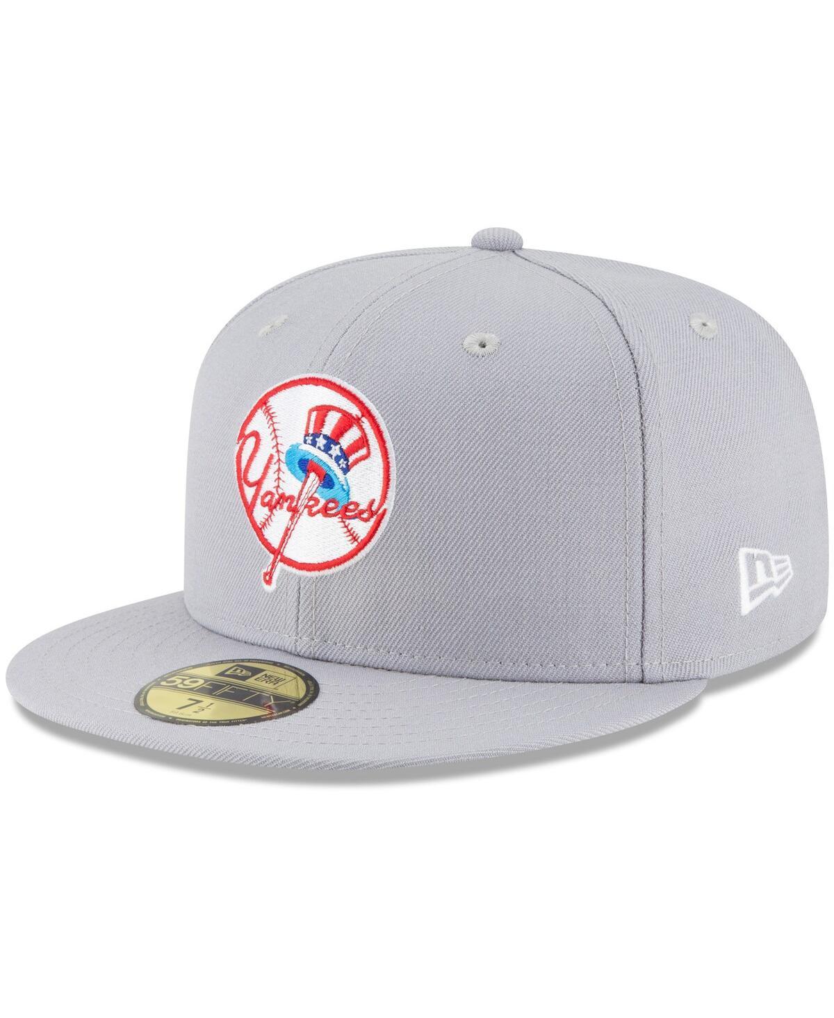 Men's New Era Gray New York Yankees Cooperstown Collection Wool 59FIFTY Fitted Hat, Size: 6 7/8, Grey Product Image