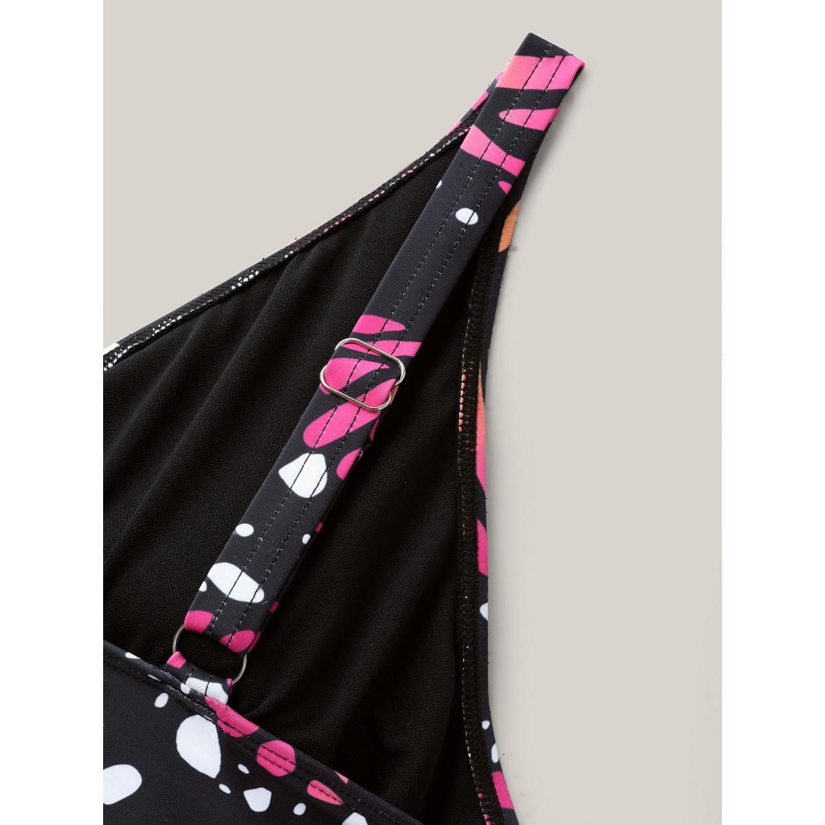 Plus Size Two-Piece Butterfly Pattern Sarong Swimsuit Women's Swimwear Multicolor Beach Curve Bathing Suits High stretch One Pieces BloomChic 30/6X Product Image