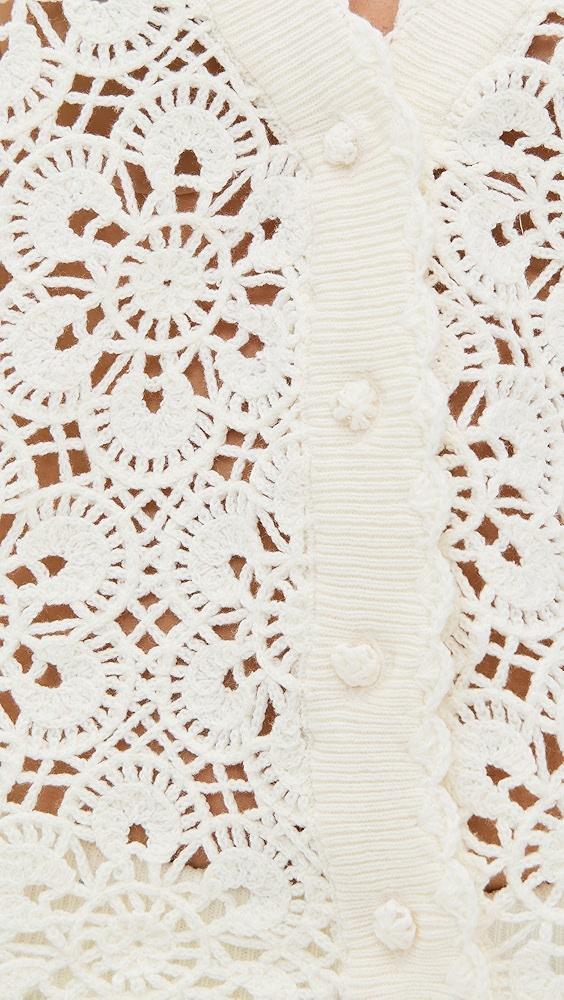 FARM Rio Flower Crochet Cardigan | Shopbop Product Image