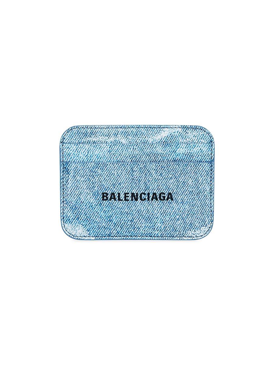 Cash Denim-Print Card Holder Product Image