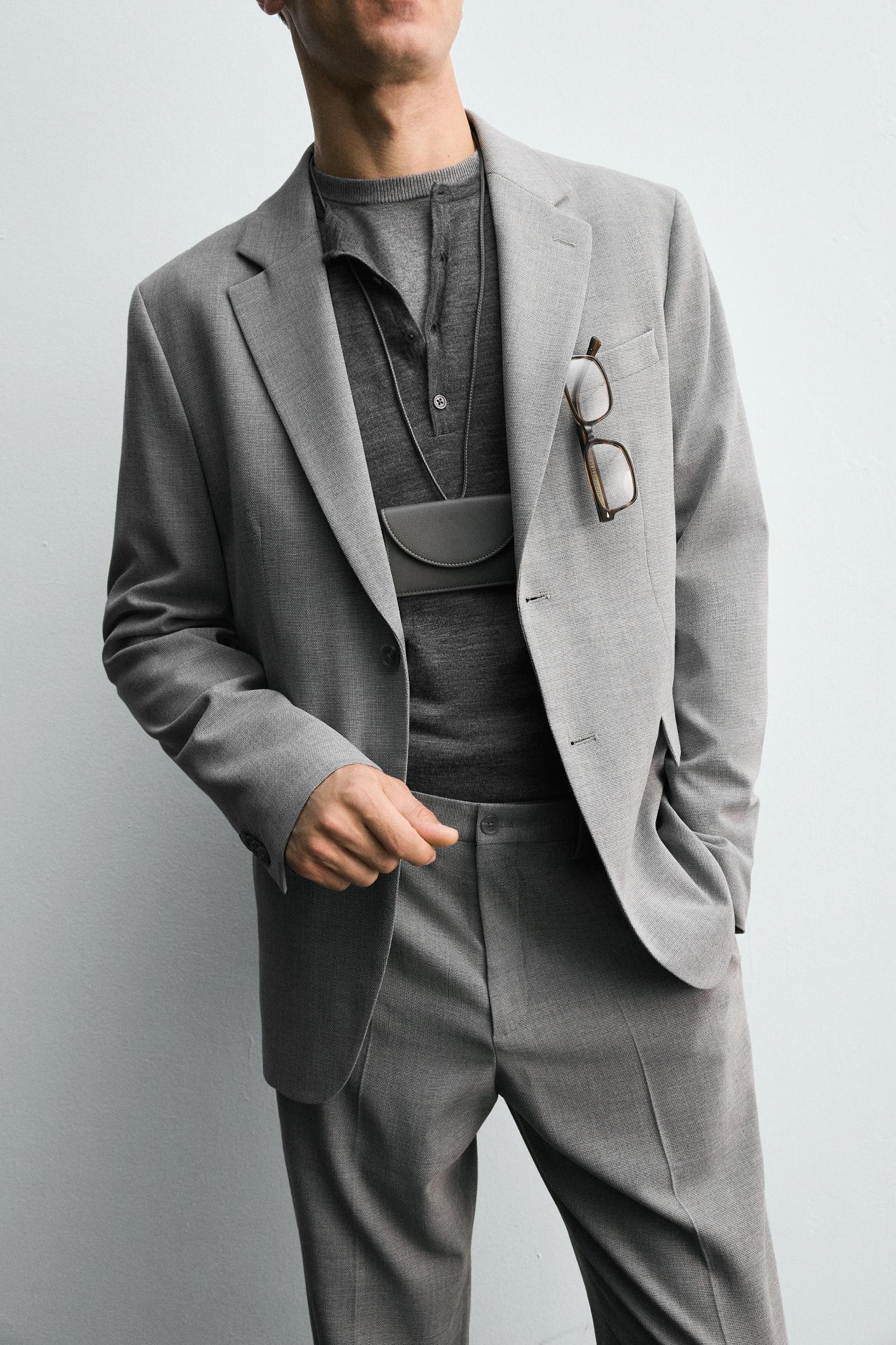 TEXTURED SUIT BLAZER Product Image