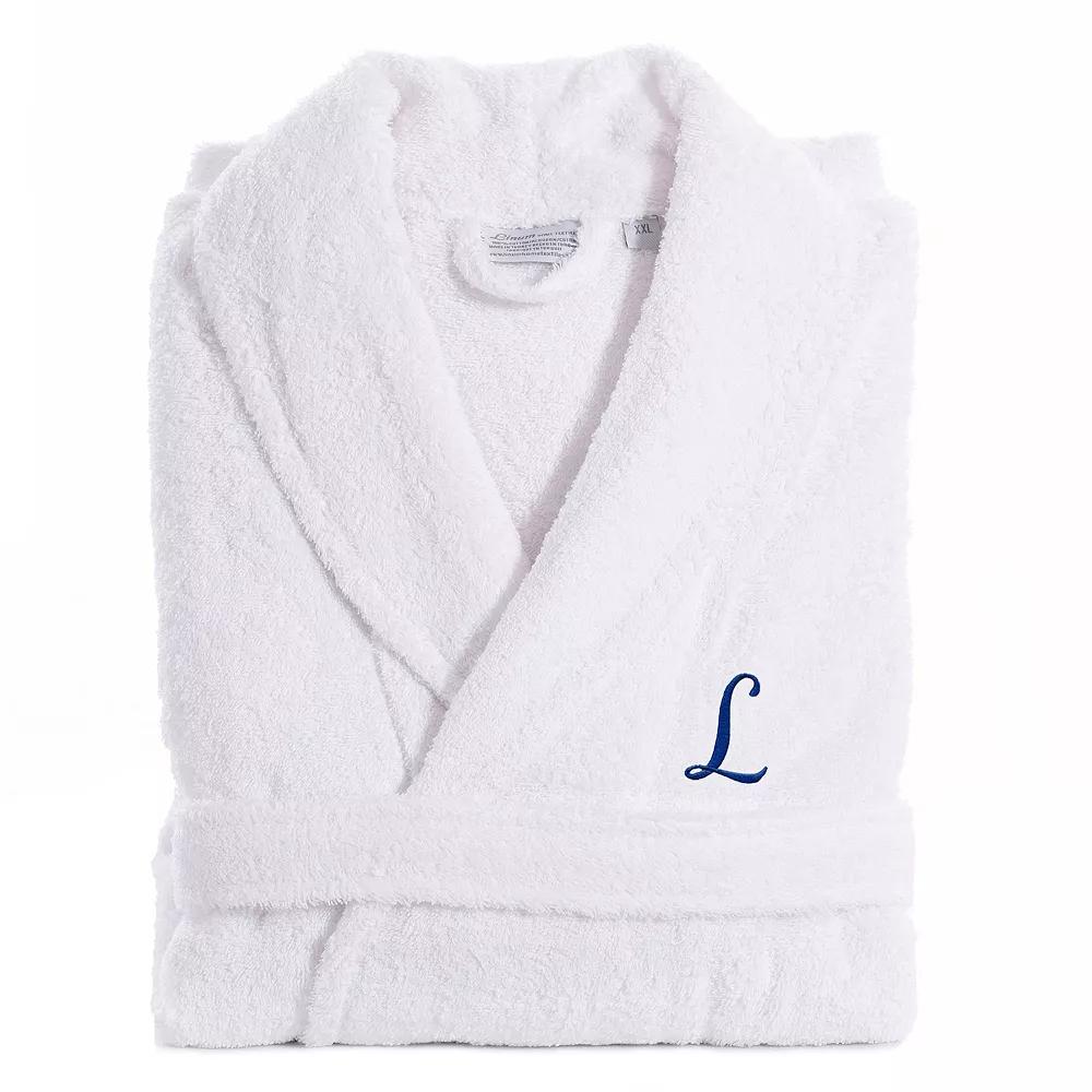 Linum Home Textiles Turkish Cotton Personalized Unisex Tie Front Terry Bathrobe, Mens Product Image