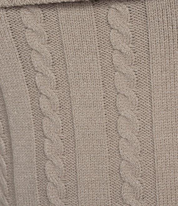 Say What Off The Shoulder Long Sleeve Cable Knit Top Product Image