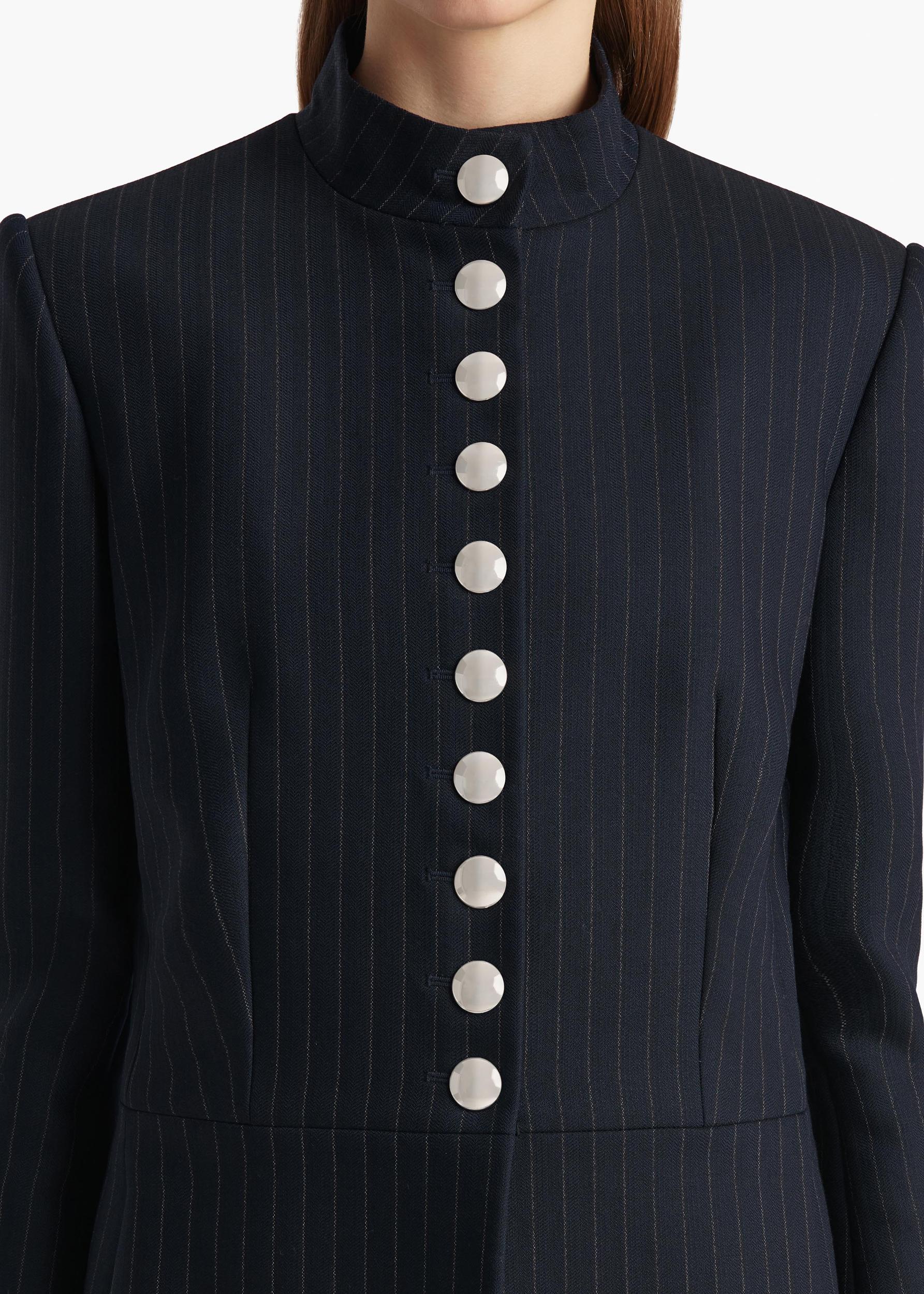 Samuel Jacket in Navy and White Stripe Product Image
