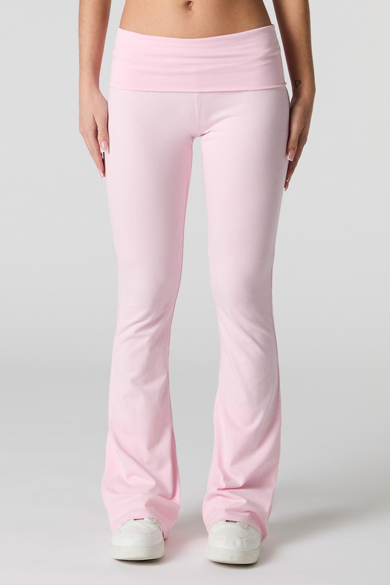 Foldover Waist Flare Legging Female Product Image