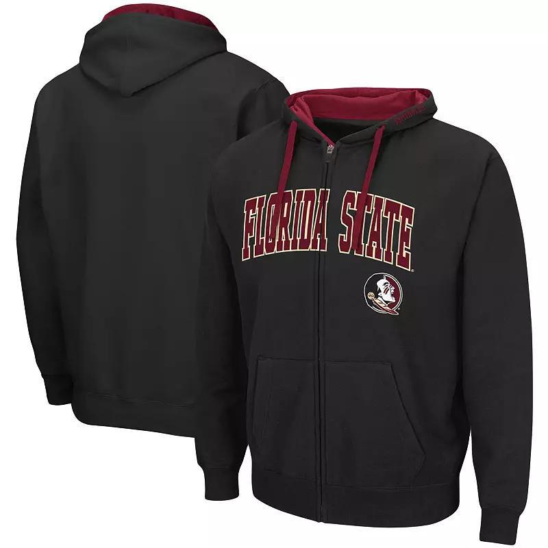 Men's Colosseum Black Florida State Seminoles Big & Tall Full-Zip Hoodie, Size: 5XB Product Image