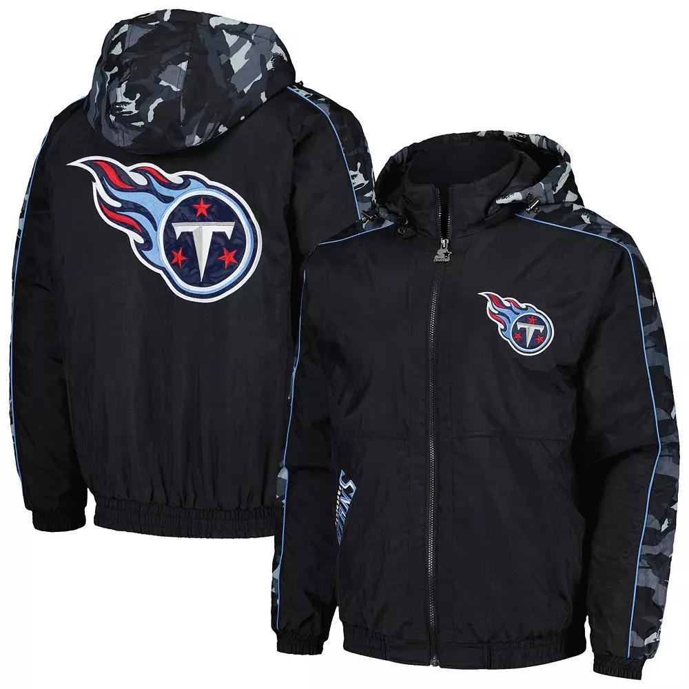 Men's Starter Black Tennessee Titans Thursday Night Gridiron Full-Zip Hoodie, Size: XL Product Image