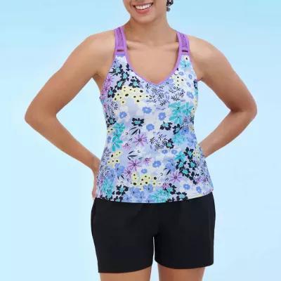 ZeroXposur Floral Tankini Swimsuit Top Product Image