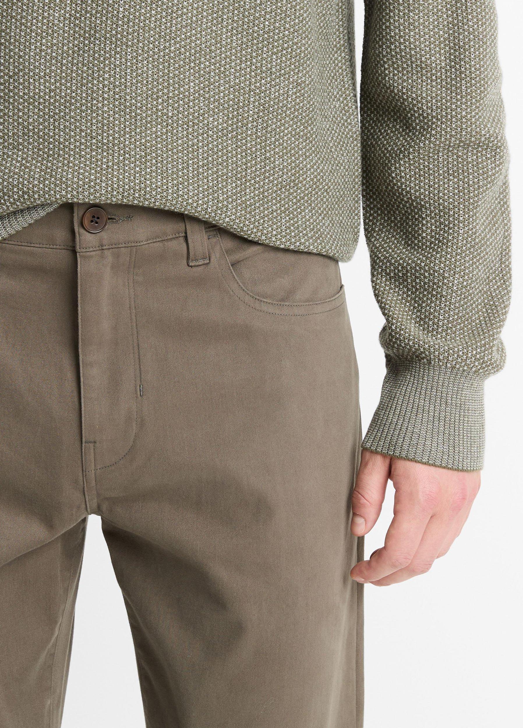 Mens Dylan Slim 5-Pocket Peached Stretch-cotton Pant, Frog, Size 30 Vince Product Image