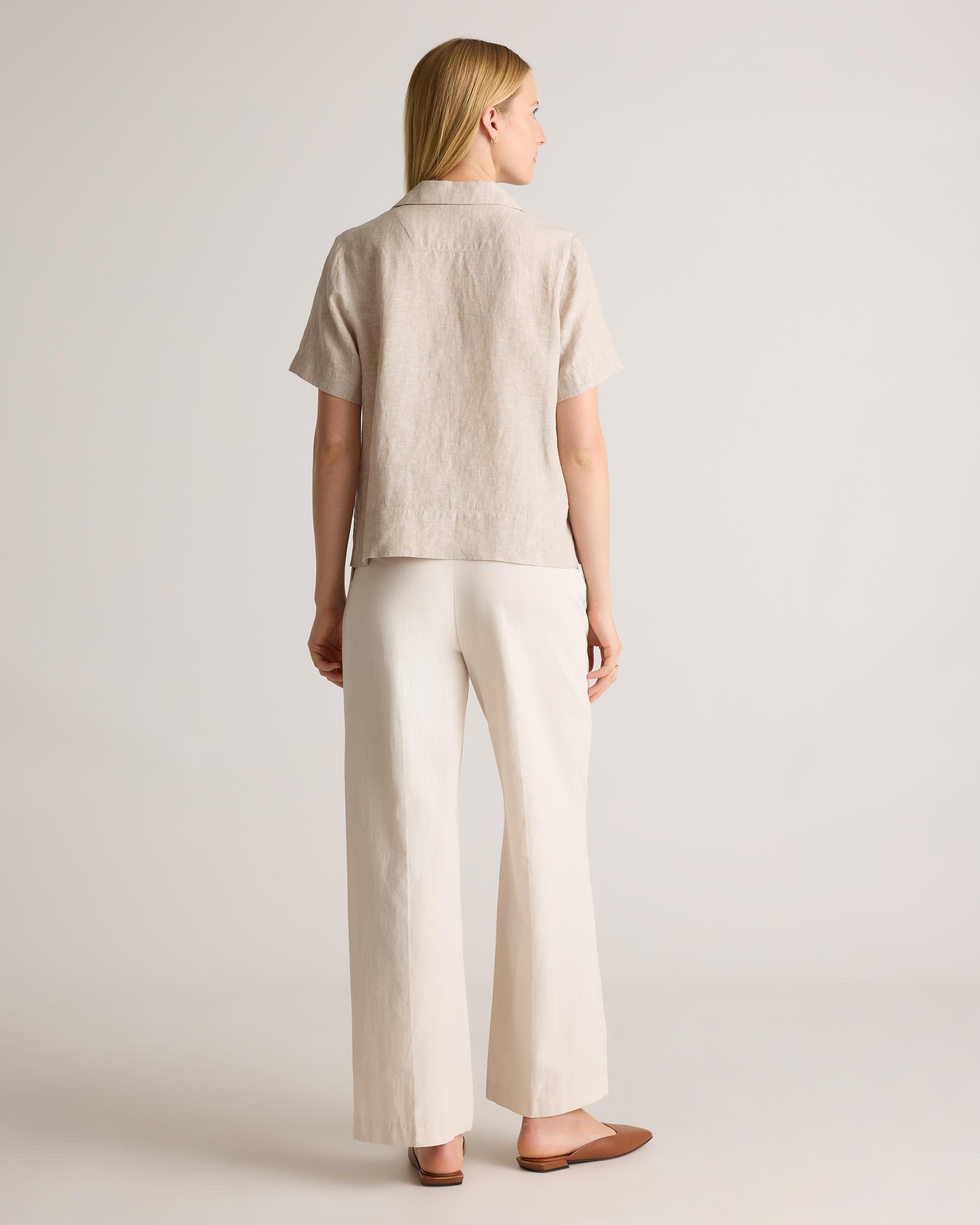 Quince | Women's 100% European Linen Short Sleeve Shirt Size XL Product Image