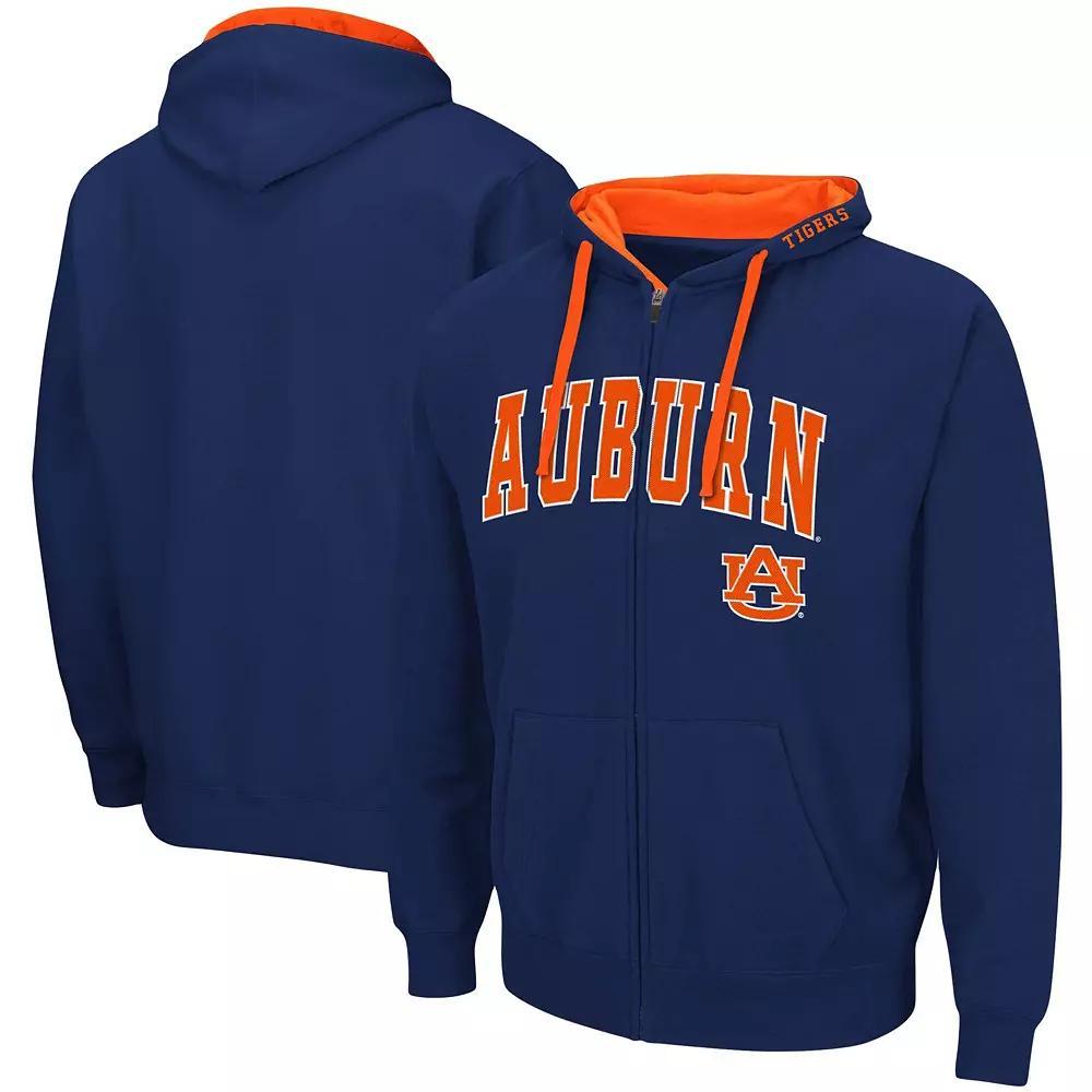 Mens Colosseum Auburn Tigers Big & Tall Full-Zip Hoodie Blue Product Image
