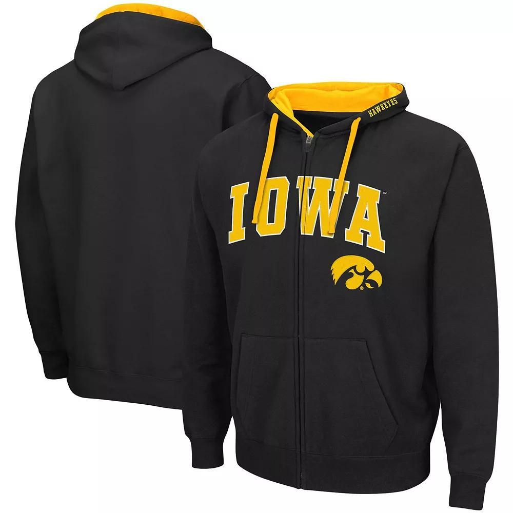 Men's Colosseum Black Iowa Hawkeyes Big & Tall Full-Zip Hoodie, Size: 6XB Product Image