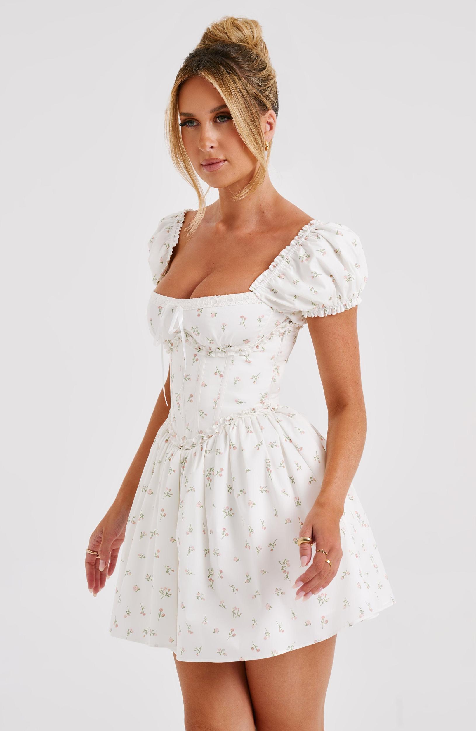 Penelope Mini Dress - Blush Floral Print Product Image