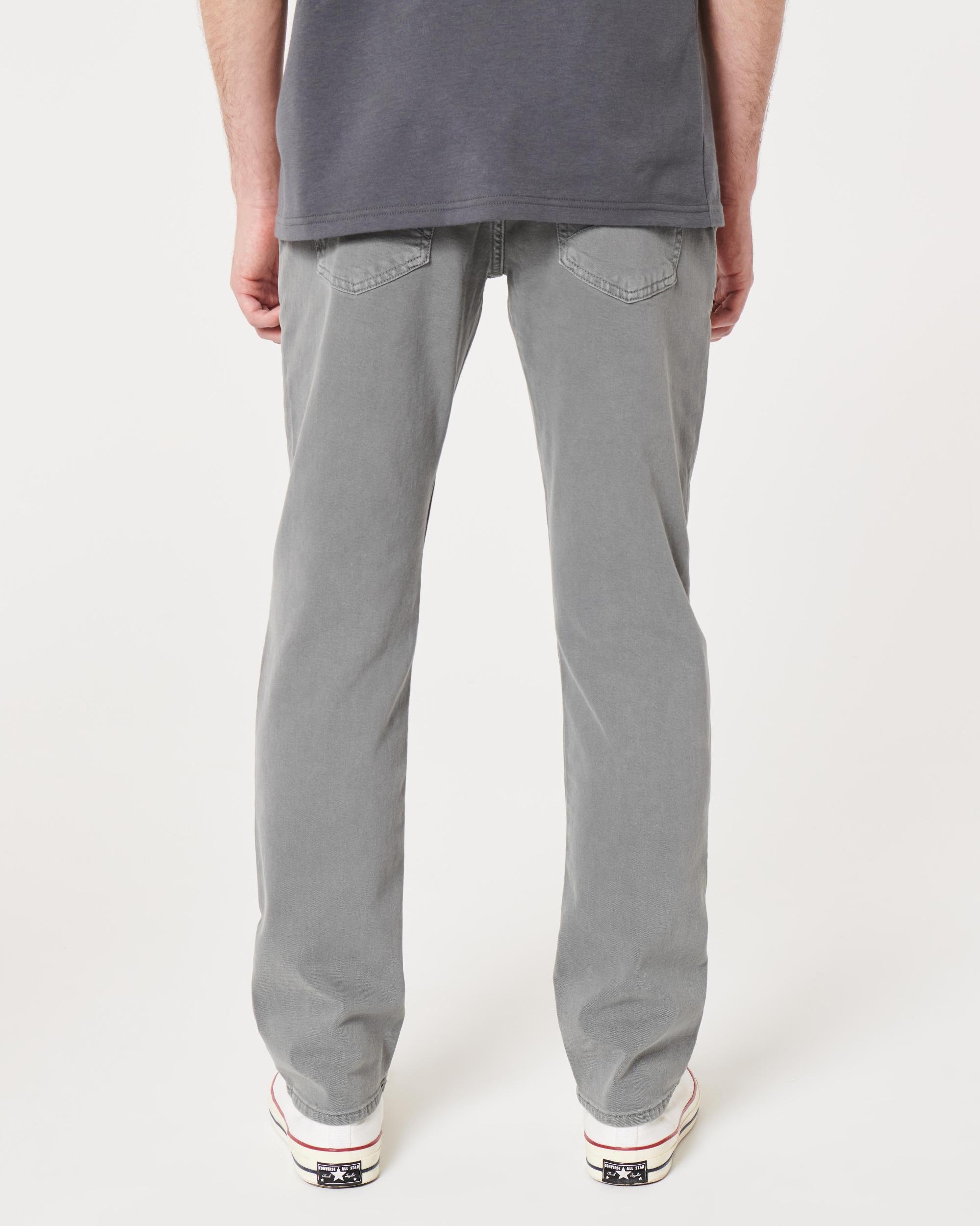 Grey Slim Straight Jeans Product Image
