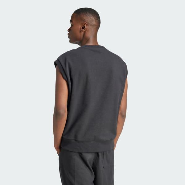 adidas Elevated All SZN Cloud Jersey Sleeveless Crew Tee Black 2XL Mens Product Image