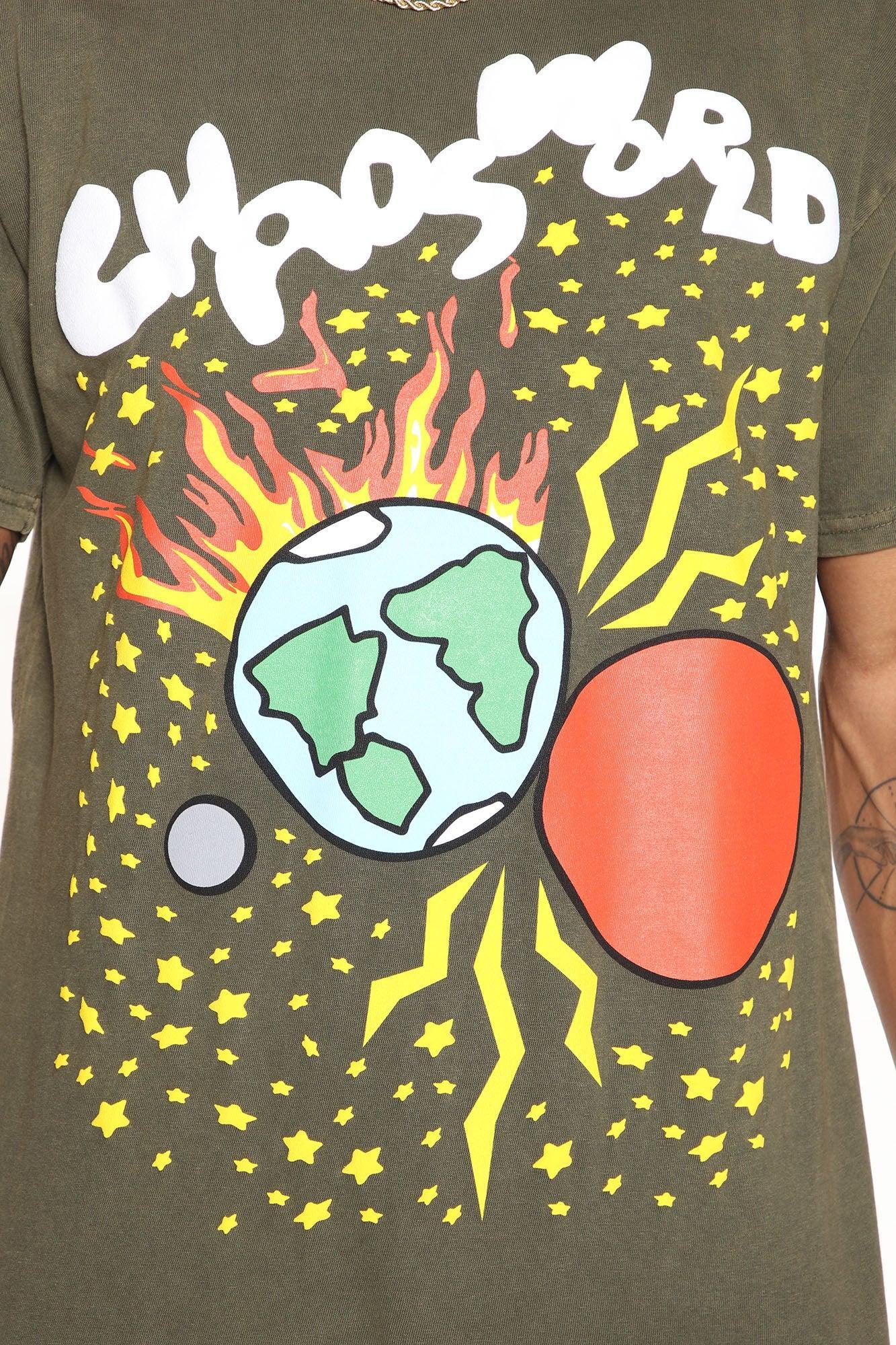 Chaos World Short Sleeve Tee - Olive Product Image