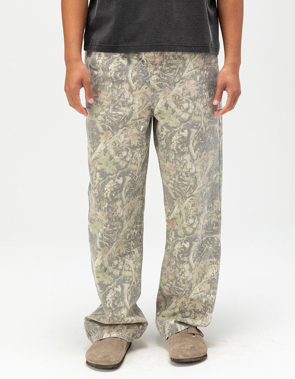 RSQ Mens Baggy Camo Print 5 Pocket Pants - FOREST Product Image