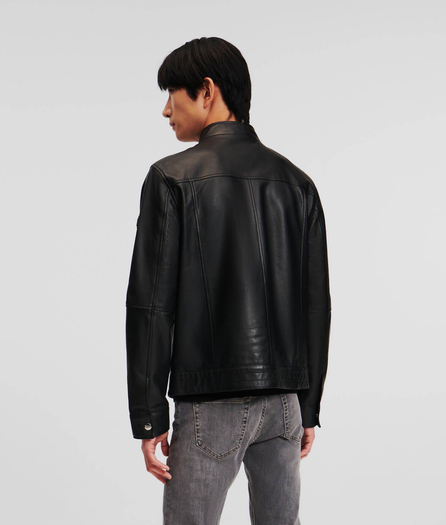 ZIP-UP LEATHER JACKET Product Image