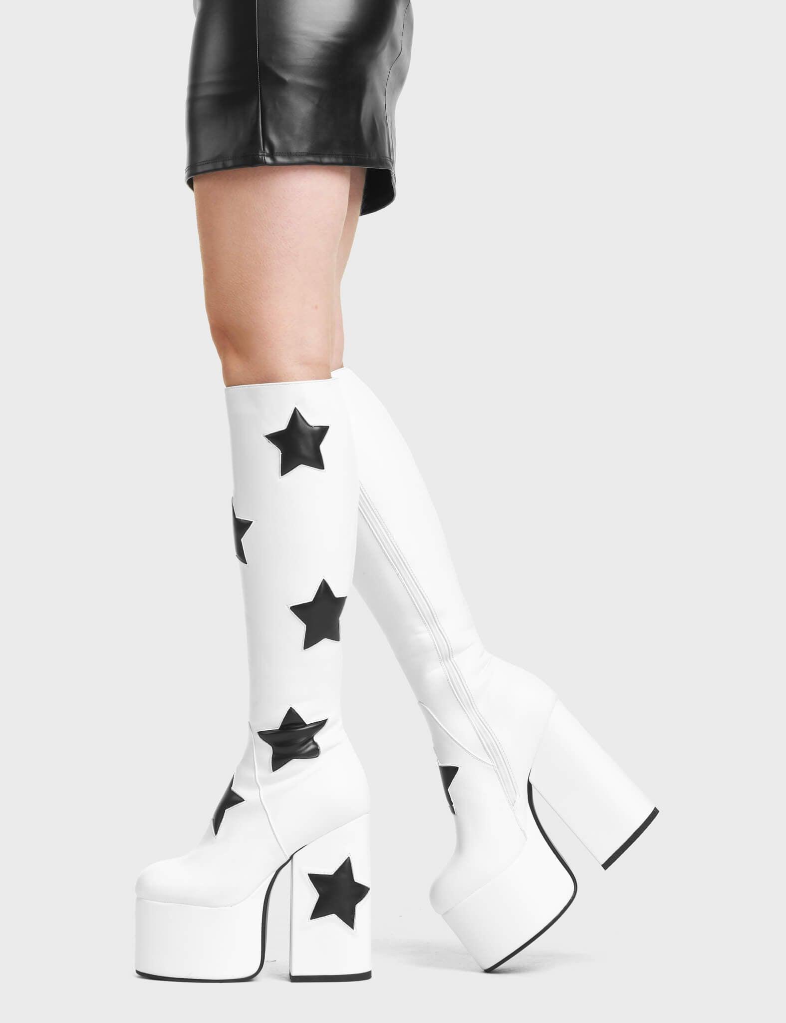 Comet Platform Knee High Boots Product Image