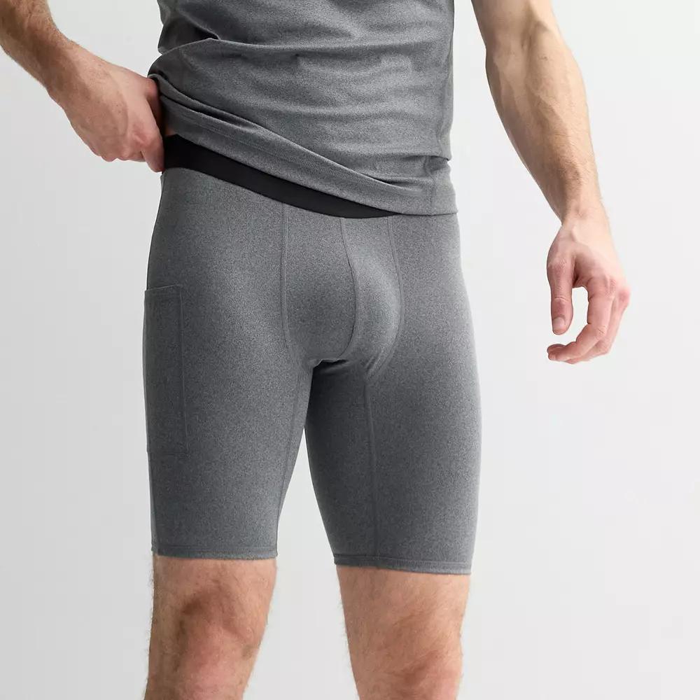 Men's Tek Gear® Base Layer Shorts, Size: Medium, Grey Texture Product Image