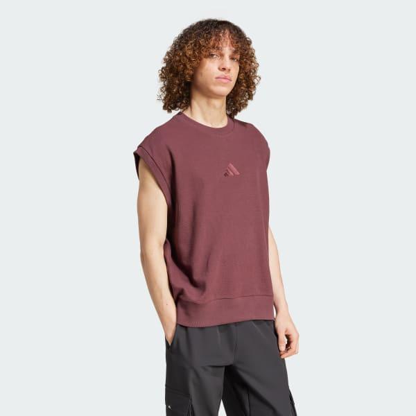 adidas Elevated All SZN Cloud Jersey Sleeveless Crew Tee Black 2XL Mens Product Image