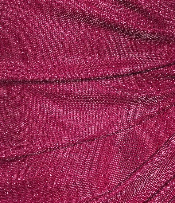 I.N. San Francisco Spaghetti Strap V-Neck Fitted Pleated Wrap Dress Product Image